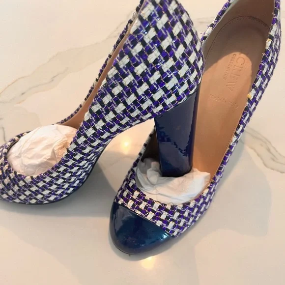 Crew Shoes Jcrew Avery Tweed Block Heels Poshmark